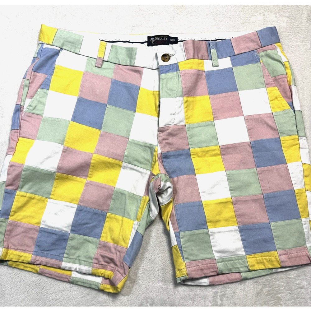 Kiel James Patrick Whaley Preppy Patchwork Shorts W40 Madras Colorblock Classic